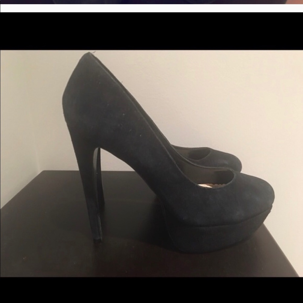 Steve Madden Black Caryssa Sueds Platform Pump